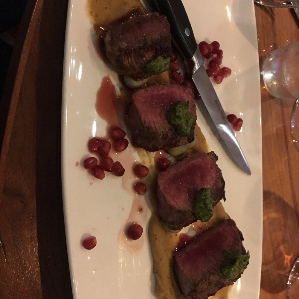 Lamb tenderloin medium rare Lamb tenderloin medium rare