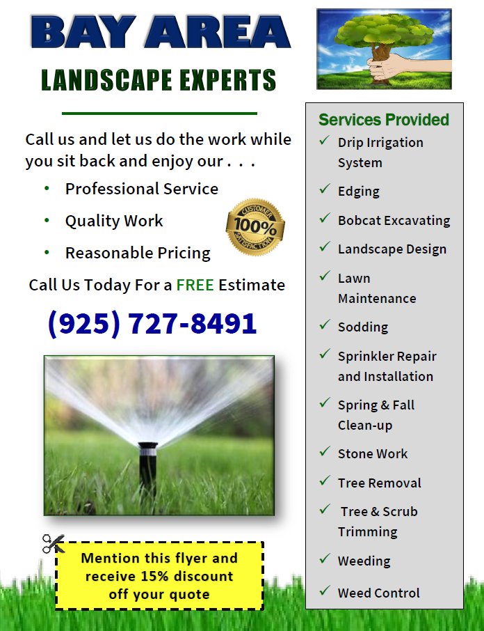 BAY AREA LANDSCAPE EXPERTS Updated October 2024 Livermore