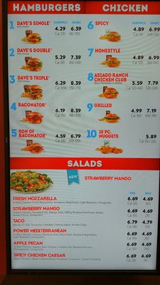 Menu photo 3 Wendy's Houston, TX