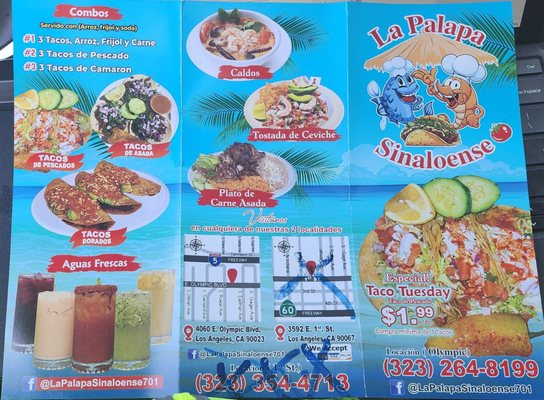 Menu photo 3 La Palapa Sinaloense Los Angeles, CA