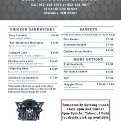 Waconia Saloon - Menu and specials, yummy
