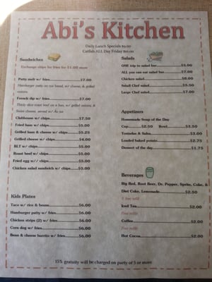 Menu photo 1 Abi's Kitchens Pecos, TX