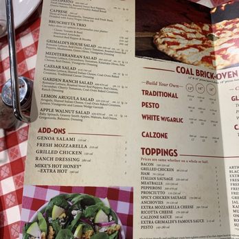 Grimaldi's Hoover - Menu p 1 - Pizza Near Me - Hoover, Alabama Grimaldi's Hoover - Menu p 1 - Pizza Near Me - Hoover, Alabama