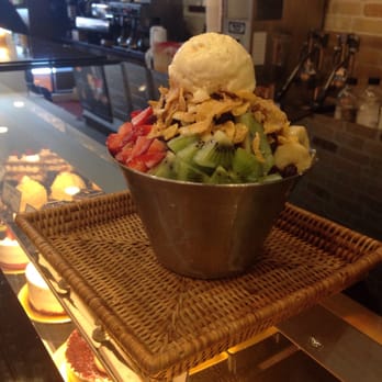 White Windmill - A display of beautiful, delicious, and fruity patpingsu! It's an authentic Korean shaved ice dessert available only in summer. - Bakeries Near Me - Doraville, Georgia