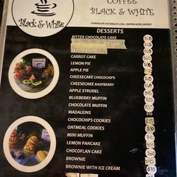Coffé Black & White - Menu