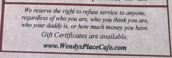 Wendy's Place by null