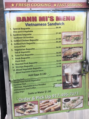 Menu photo 3 Banh Mi Cart New York, NY
