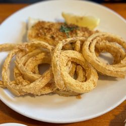 Jake's Seafood Restaurant - Baked Scrod and Onion Rings
