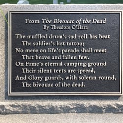Glendale National Cemetery - "Bivouac of the dead" poem by Theodore O'Hara