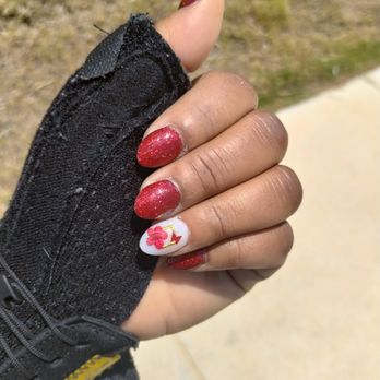 Bella Nails & Lash - Asked for red nails with glam and bam love it! - Nail Salons Near Me - San Antonio, Texas Bella Nails & Lash - Asked for red nails with glam and bam love it! - Nail Salons Near Me - San Antonio, Texas