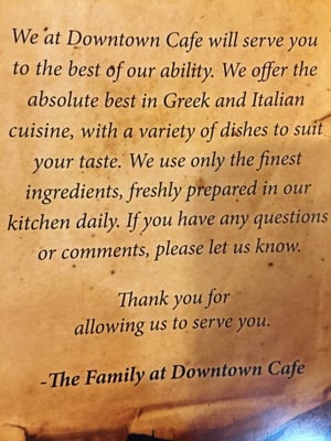 Menu photo 3 Downtown Cafe Hartwell, GA