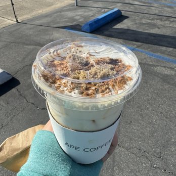 Ape Coffee - This is snow monkey tho one has brown sugar and cinnamon - Coffee & Tea Near Me - Orange, California