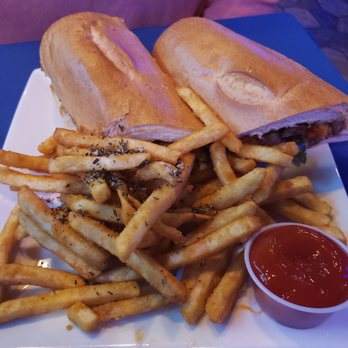 Madd Hatter - Madd Hatter Cheese Steak & Rosemary Sea Salt Fries - Sports Bars Near Me - Hoboken, New Jersey