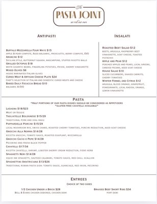 Menu photo 2 The Pasta Joint Boone, NC