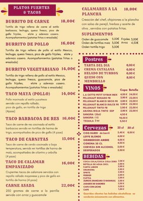Menu photo 3 La mexicana Lourdes, 65 Menu photo 3 La mexicana Lourdes, 65