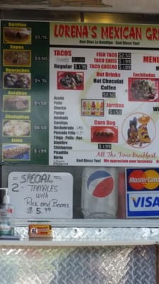 Menu photo 5 Lorena's Mexican Grill Boise City, ID