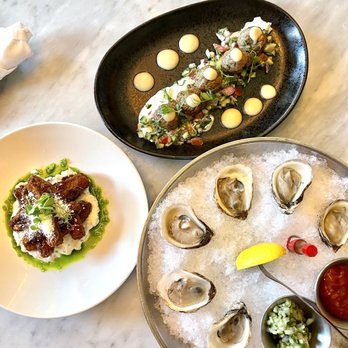 Eastend - a plate of oysters and a bowl of salad - New American Near Me - Greenwich, Connecticut Eastend - a plate of oysters and a bowl of salad - New American Near Me - Greenwich, Connecticut