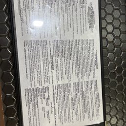 a menu for a restaurant