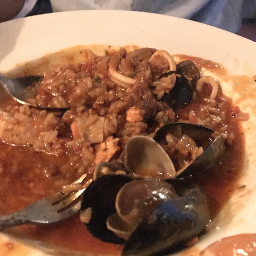 Deetjen's Restaurant - Spicy Seafood Paella... a bit too greasy for my taste. - American Near Me - Big Sur, California Deetjen's Restaurant - Spicy Seafood Paella... a bit too greasy for my taste. - American Near Me - Big Sur, California