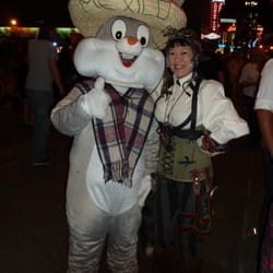 The Las Vegas Halloween Parade - Me and Bugs in Mexican disguise.