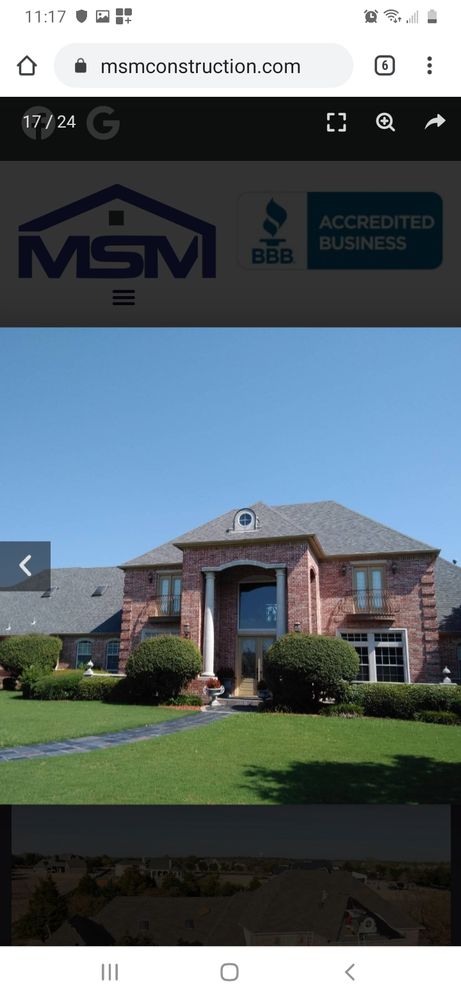 Slide of MSM Construction and Roofing