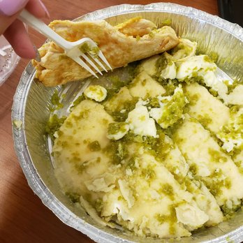 The Burrito Shoppe - Unmelted chunks of cheese on top of the enchiladas. - Salad Near Me - Staten Island, New York The Burrito Shoppe - Unmelted chunks of cheese on top of the enchiladas. - Salad Near Me - Staten Island, New York