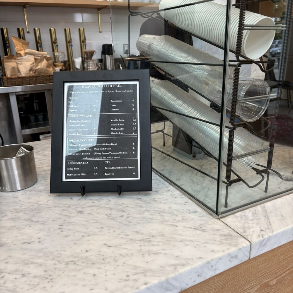Blacklight Coffee Roastery - menu - Coffee Roasteries Near Me - Santa Ana, California
