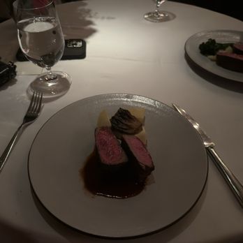 The Elderberry House - Rib eye steak with mushrooms on the side. - French Near Me - Oakhurst, California