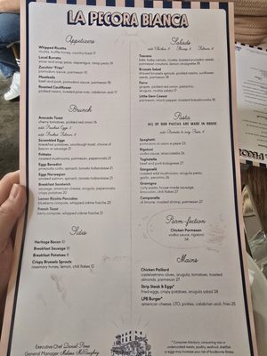 Menu photo 1 La Pecora Bianca SoHo New York, NY Menu photo 1 La Pecora Bianca SoHo New York, NY