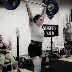 Strength Ratio - One of our clients, Colleen, lifting during our 2019 Athlete Camp.