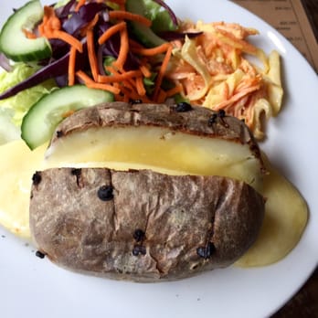 Thyme Deli - A lovely jacket potato with melty Lancashire cheese. Proper tasty coleslaw too! - Delis Near Me - Bolton, XGM