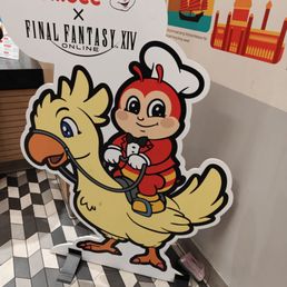 Jollibee mascot with final fantasy mascot Jollibee mascot with final fantasy mascot