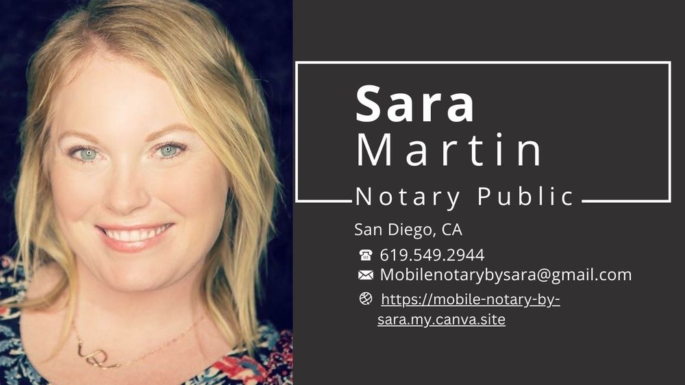 MOBILE NOTARY BY SARA Request a Quote Alpine, California Notaries Phone Number Yelp