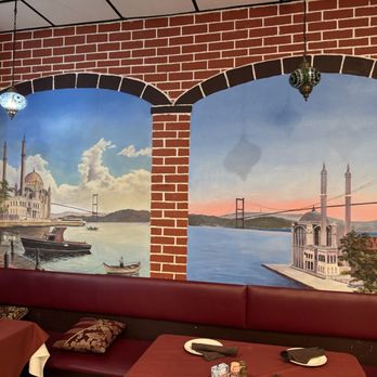 Kebab House - Beautiful murals adorning the walls - Halal Near Me - Newport News, Virginia