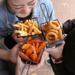 Pepper Lunch - Fries, Onion Rings, and Sweet Potato Fries!