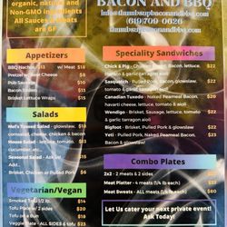 Thumbs Up! Bacon and BBQ - Menu Sept 2024