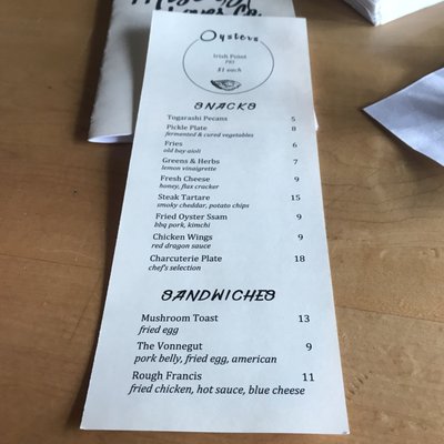 Menu photo 1 Misery Loves Co. Winooski, VT