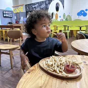 JumpinJax Kids Indoor Playground - Cafe! The little pizza was surprisingly very good and the fries were great. - Preschools Near Me - Paramus, New Jersey
