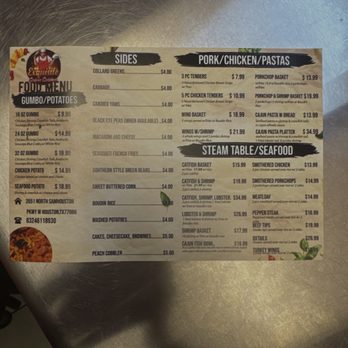Exquisite Cajun Cuisine - Restaurant Menu - Seafood Near Me - Houston, Texas Exquisite Cajun Cuisine - Restaurant Menu - Seafood Near Me - Houston, Texas