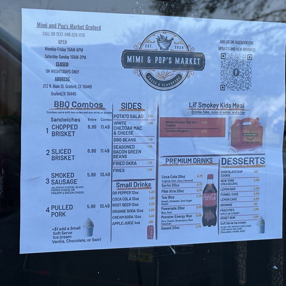 Mimi and Pops - Menu April 2025 - Desserts Near Me - Graford, Texas
