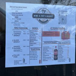 Mimi and Pops - Menu April 2025