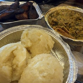 Mande Dibi - Fried Plantain; Egusi Soup; Potato FUFU - African Near Me - Memphis, Tennessee Mande Dibi - Fried Plantain; Egusi Soup; Potato FUFU - African Near Me - Memphis, Tennessee