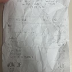 Sun City Nails - $6 processing fee and was never informed. Sucked her teeth instead when I asked.