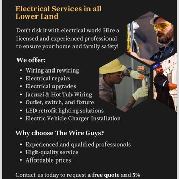 The Wire Guys Electrical - 5% Discount on any electrical service. Call us today for getting free estimates.
7787080451 - Electricians Near Me - Abbotsford, British Columbia The Wire Guys Electrical - 5% Discount on any electrical service. Call us today for getting free estimates.
7787080451 - Electricians Near Me - Abbotsford, British Columbia