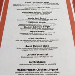 Nikos Restaurant Bar - Lunch menu