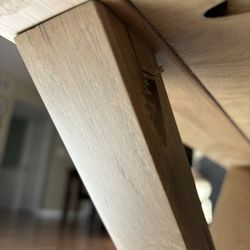 Gish's Furniture - Significant amount of wood tearout, its almost like they didnt sand this area at all.