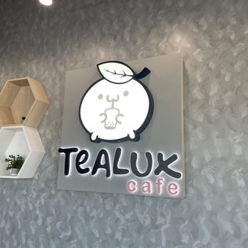 Tealux® Cafe - Indoor logo sign - Bubble Tea Near Me - Norfolk, Virginia