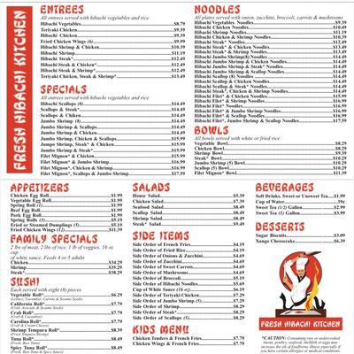 FRESH HIBACHI KITCHEN - Updated January 2026 - 11 Reviews - 1699 Hwy 17 ...