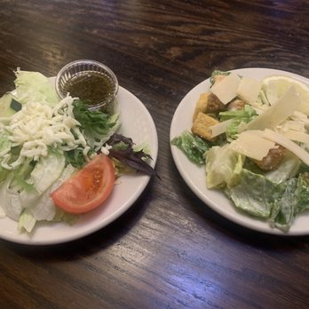 Romio's Pizza & Pasta - House Salad (Right), Caesar Salad (Left) - Pizza Near Me - Ontario, Oregon Romio's Pizza & Pasta - House Salad (Right), Caesar Salad (Left) - Pizza Near Me - Ontario, Oregon