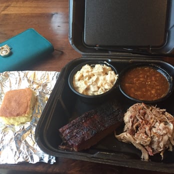 Mission BBQ - Before - pulled pork, lean brisket, potato salad, baked beans - Barbeque Near Me - Columbia, Maryland Mission BBQ - Before - pulled pork, lean brisket, potato salad, baked beans - Barbeque Near Me - Columbia, Maryland
